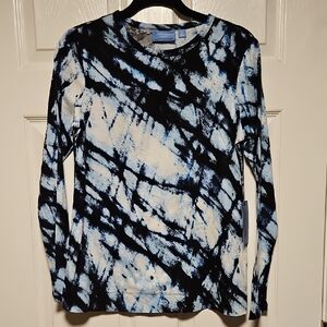 Vera Wang Tie-Dye Long Sleeve Shirt